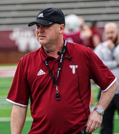 troy coach keeps lindsey chip players communication football line open dothaneagle meetings through zoom way contact his