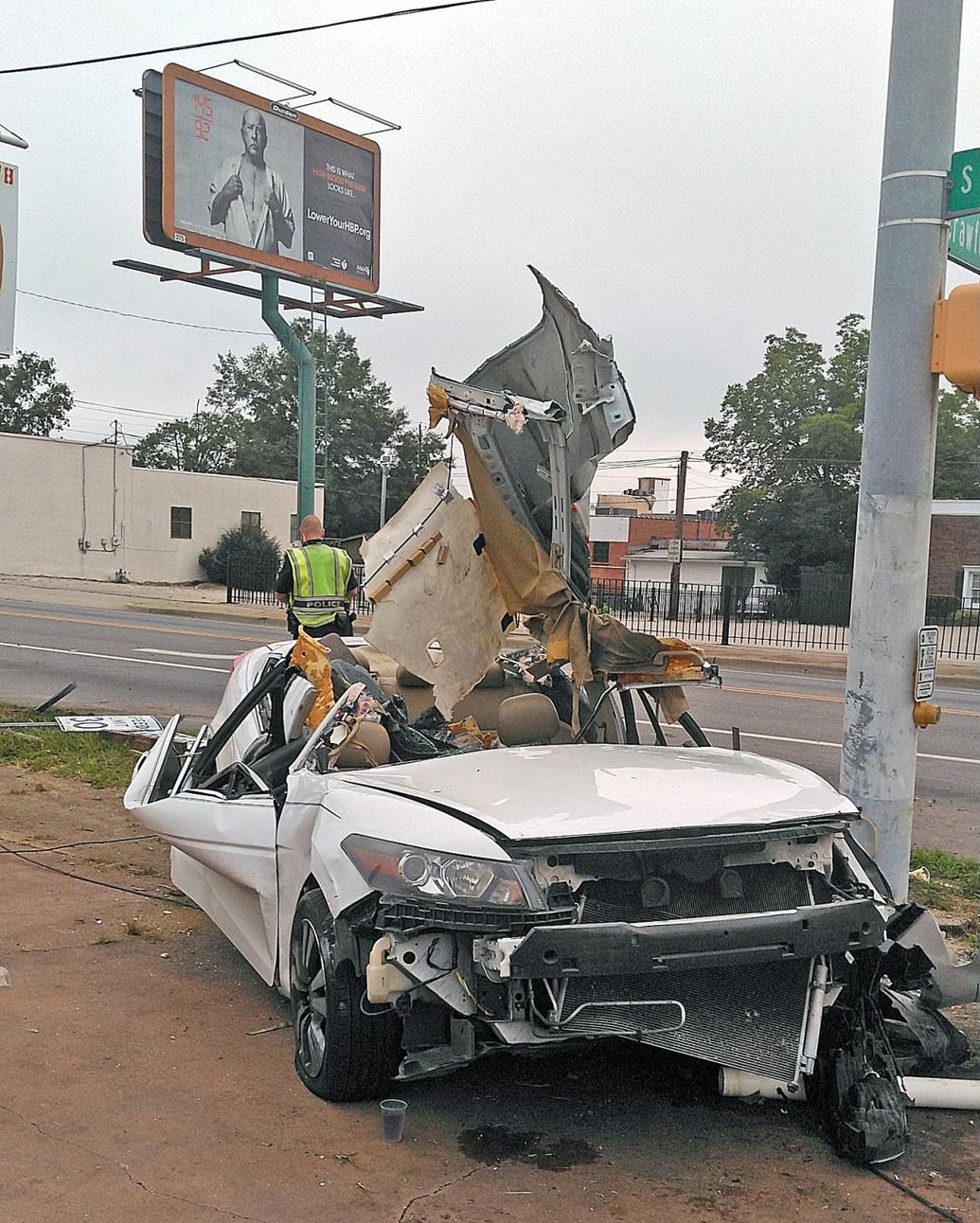 UPDATE One remains critical after downtown wreck Tuesday morning
