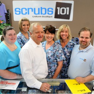 Former Movie Gallery executive opens scrubs store