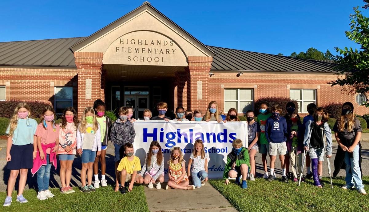 Highlands Elementary School SGA representatives and officers