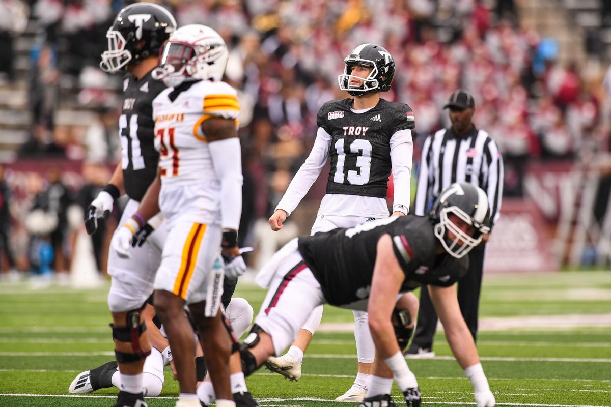 Steady as a rock Troy kicker Brooks Buce has hip injury for successful season