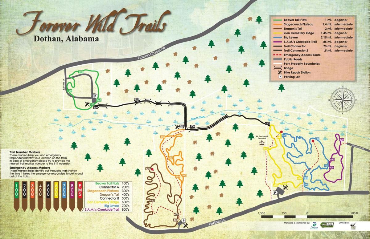 Forever Wild trails map