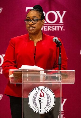 Judge Jerusha T. Adams encourages students to exercise their rights to help ensure U.S. remains a strong, free nation