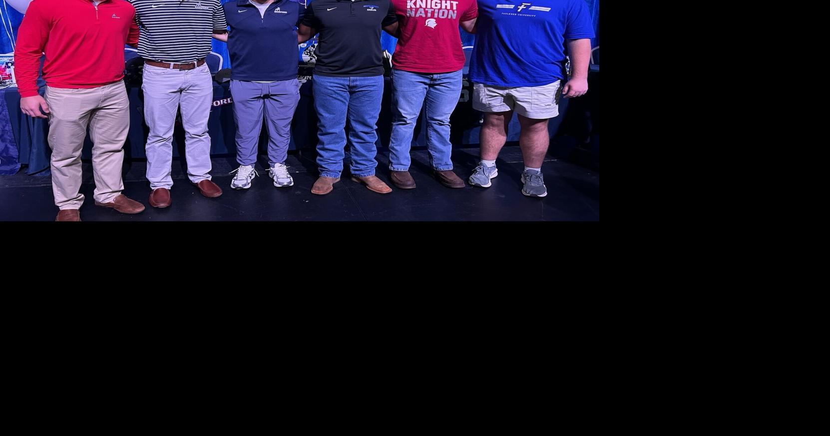 Six Enterprise senior leaders sign for college football