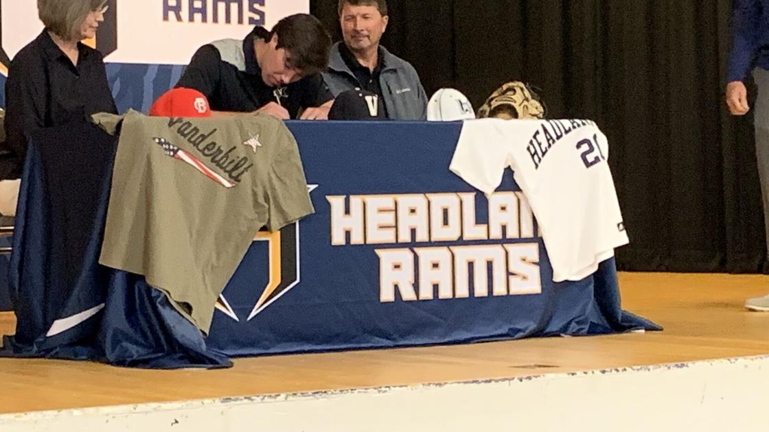 DothanEagle.com - Headland standout pitcher Bryce Cunningham signs with Vanderbilt image