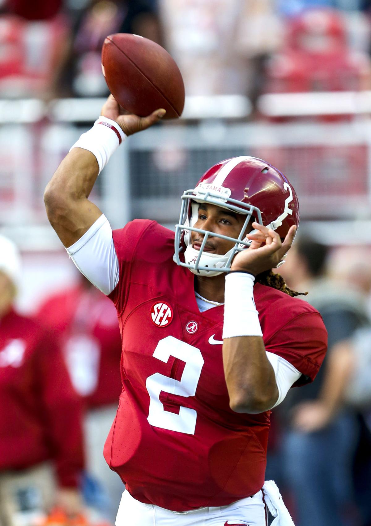 Alabama Crimson Tide QB Jalen Hurts continues to progress as a passer