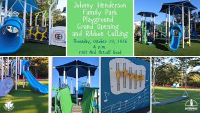 Public invited to Johnny Henderson Park Playground ribbon cutting Thursday