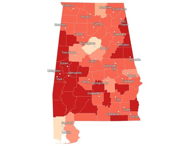 23 Alabama counties have no local pediatricians including Geneva  