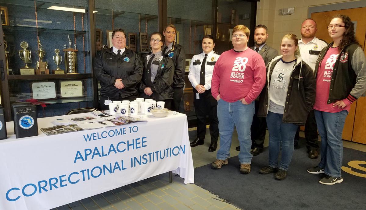 Apalachee Correctional Institution team visits Sneads High School