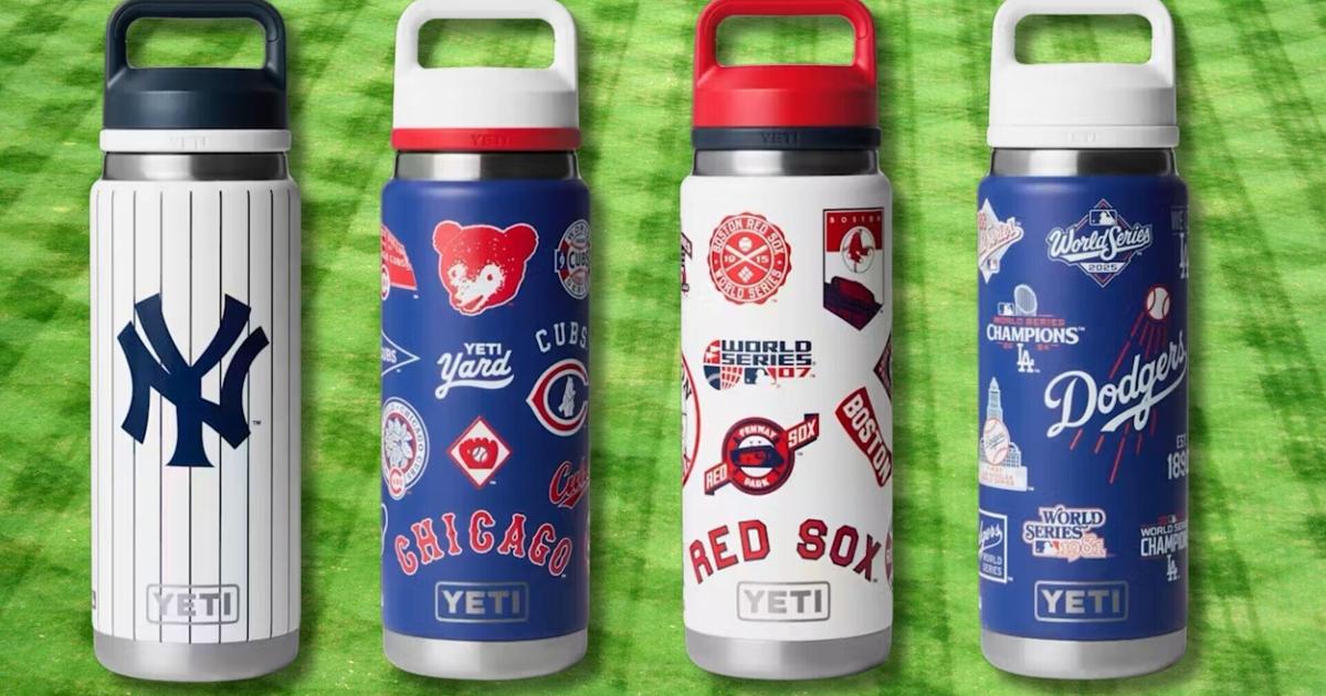 Yeti's limited-edition MLB Fandom Collection includes Rambler 26-ounce Water Bottles inspired by the Dodgers, Yankees, Cubs and Red Sox.