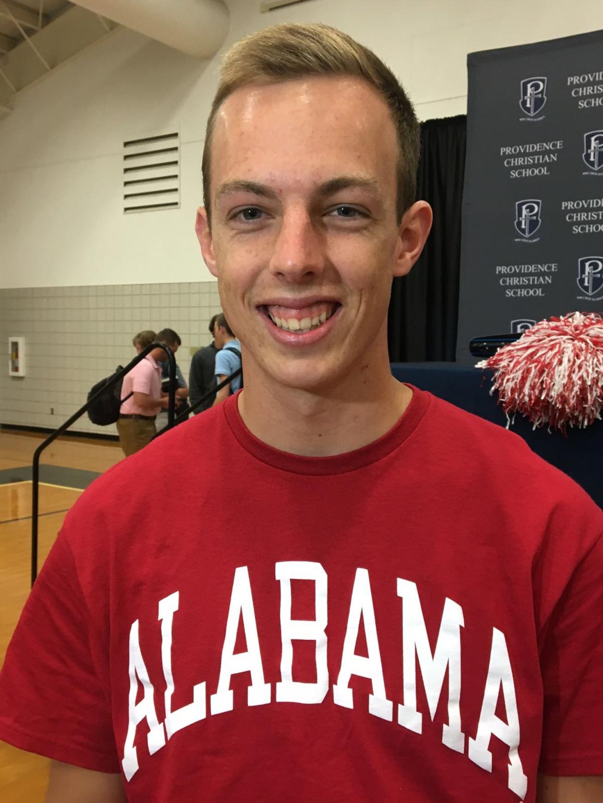 On the dotted line Providence Christian's Sean Hunter signs with University of Alabama club