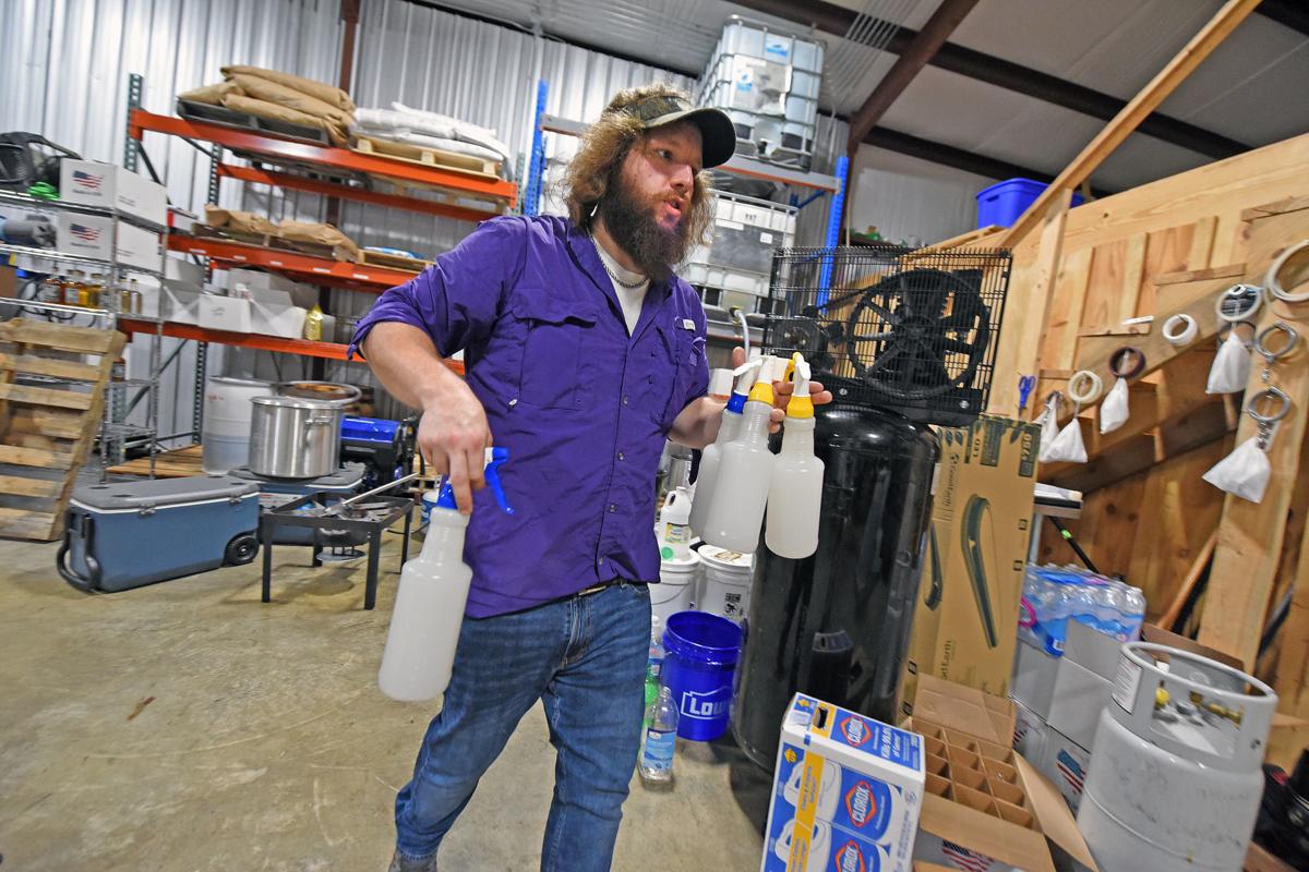 Gibson Distillery brewing hand sanitizer