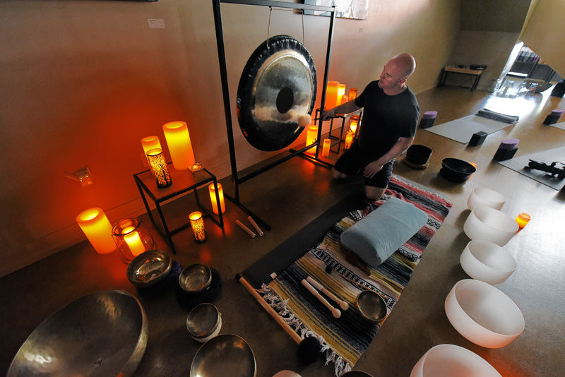 Singing bowls, vibration therapy used for relaxation Local