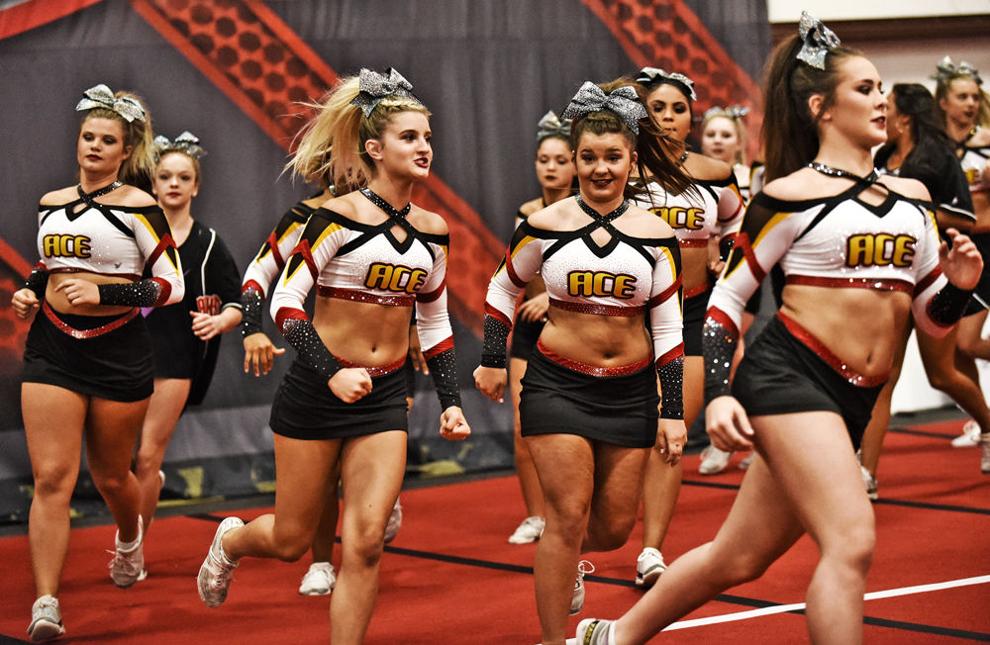 The Warhawks of ACE Cheer Company prepare for Summit