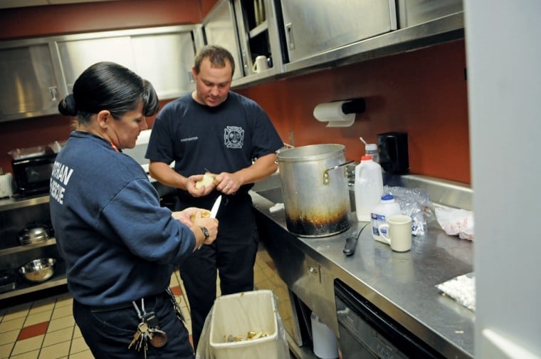 Firefighters Celebrate Thanksgiving Together