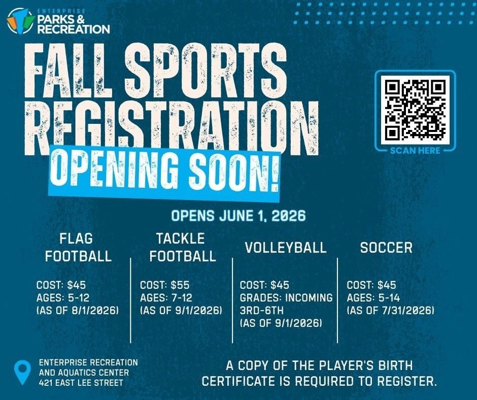 EPRD Announces Registration Dates for 2026 Fall Sports Season