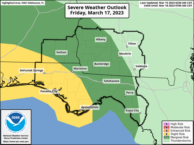 Severe weather outlook for Friday