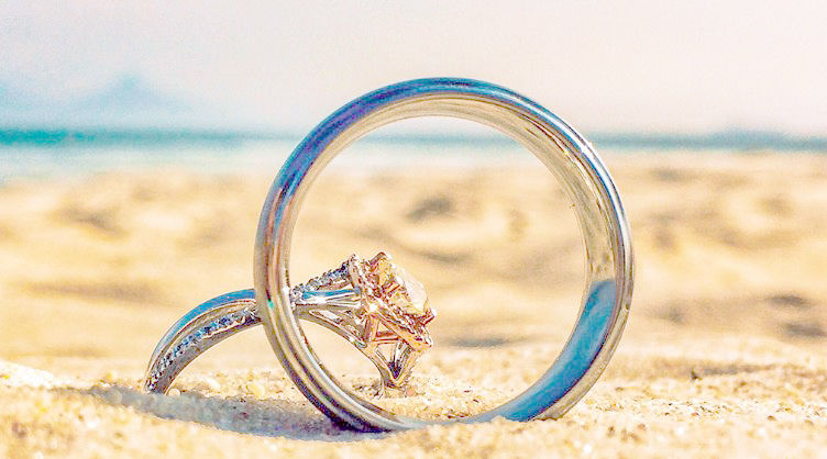 Engagement hot sale ring beach