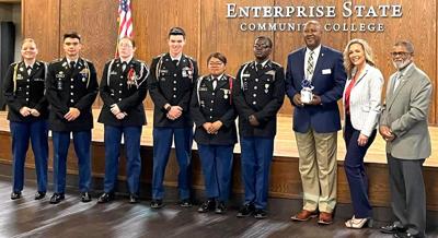 SIx outstanding JROTC cadets honored by Enterprise chamber
