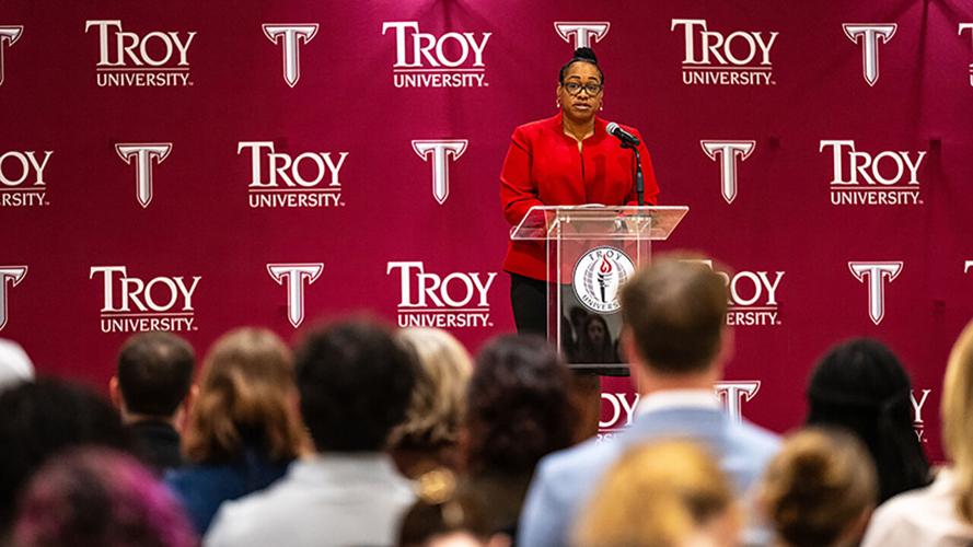 Judge Jerusha T. Adams encourages students to exercise their rights to help ensure U.S. remains a strong, free nation