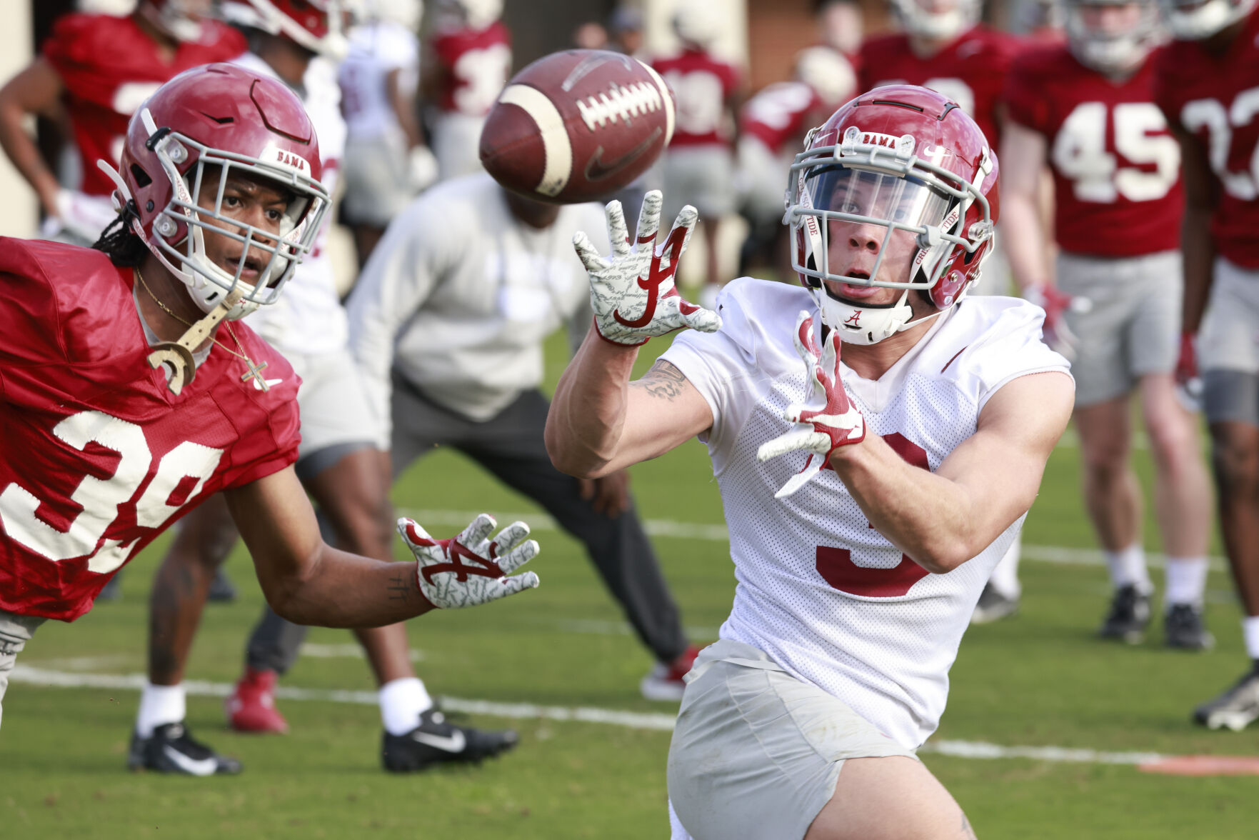 Georgia transfer receiver Burton stands out in Tide s first spring