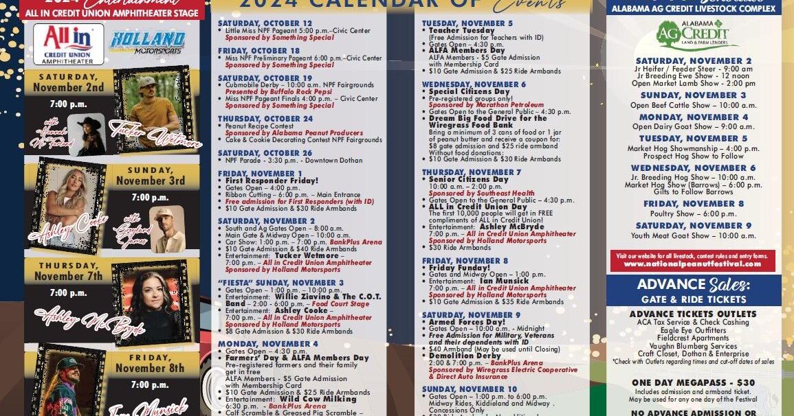 2024 National Peanut Festival Calendar of Events