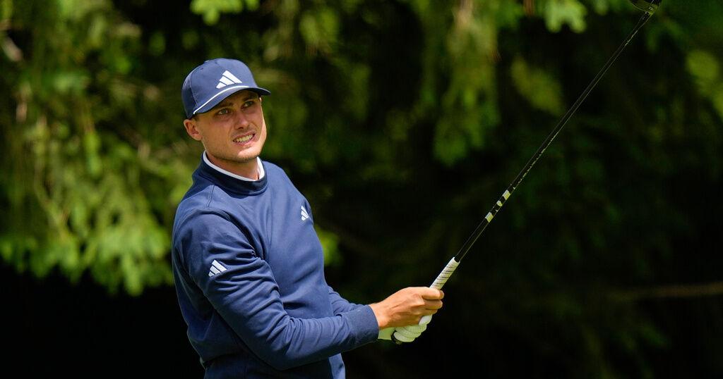 Texas Tech’s Ludvig Aberg surges in Round 2 to enter the top 10 of the PGA Championship
