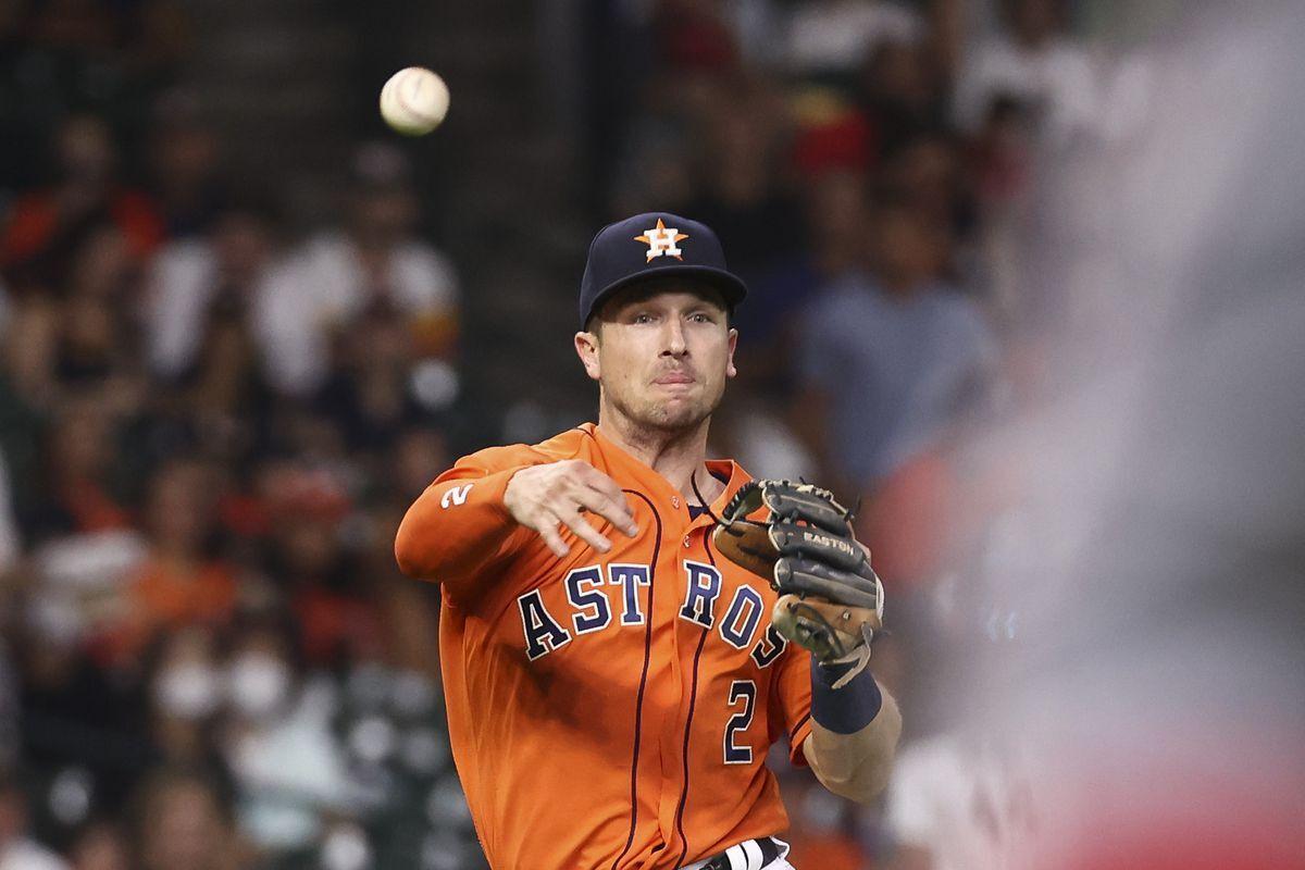 Tampa Bay Rays' Josh Lowe walks off as the Houston Astros