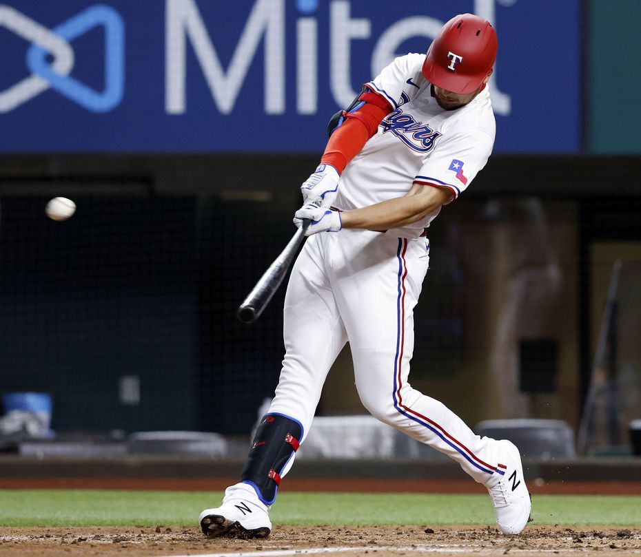 Kole Calhoun First Round of Batting Practice With Texas Rangers at Globe  Life Field