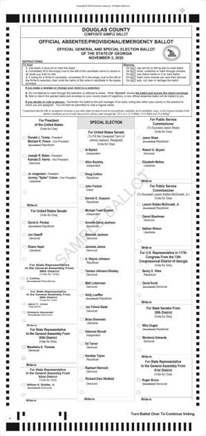 Douglas County Composite Sample Ballot for 2020 Election | Local News ...