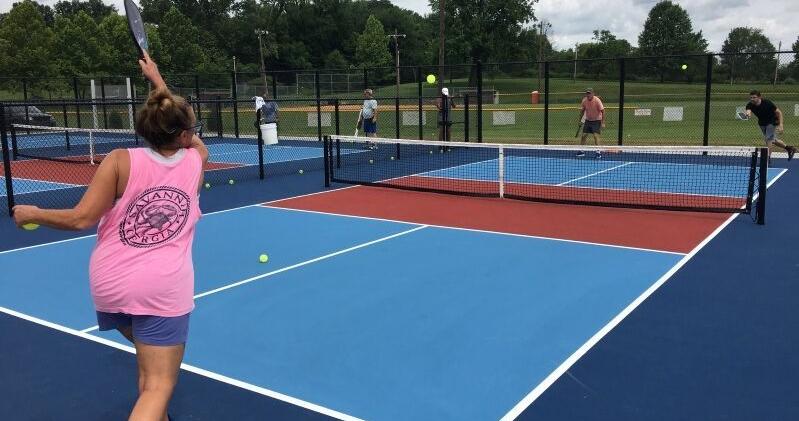 Enthusiasts in training at Rockport pickleball courts