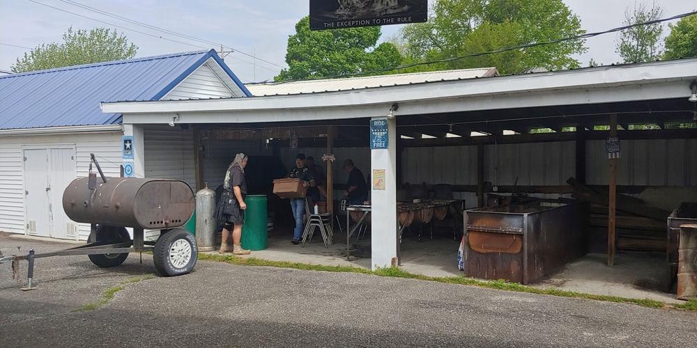 American Legion Riders Chapter 213 packing the pork chop dinners