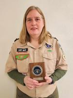 Waite earns award for dedication to girls' troop