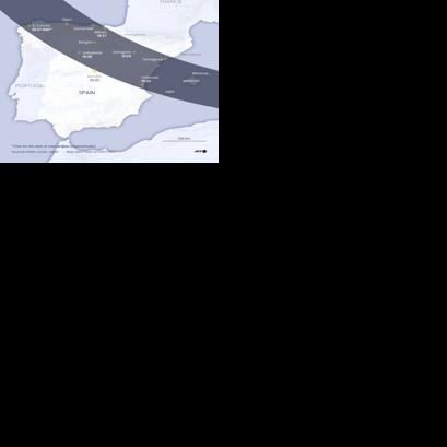 Where to see the total eclipse in Spain