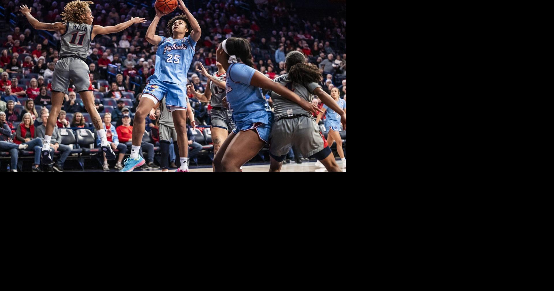 Kansas women’s basketball ends losing streak in win over Arizona