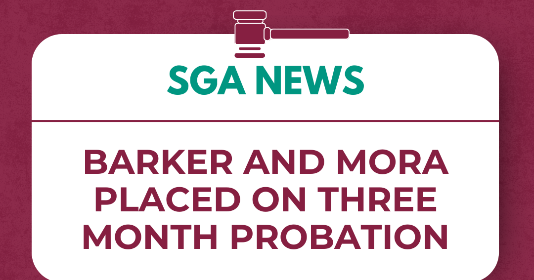Student Government Association's SBP and EVP under three month probation