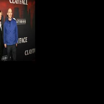 Tom Rhys Harries and James Watkins attend the Toronto fan screening of DC Studios' body horror film 'Clayface'