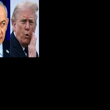 Right-wing Israeli Prime Minister Benjamin Netanyahu (L) faces flagging popularity ahead of elections in October and his relationship with US President Donald Trump is under strain recently