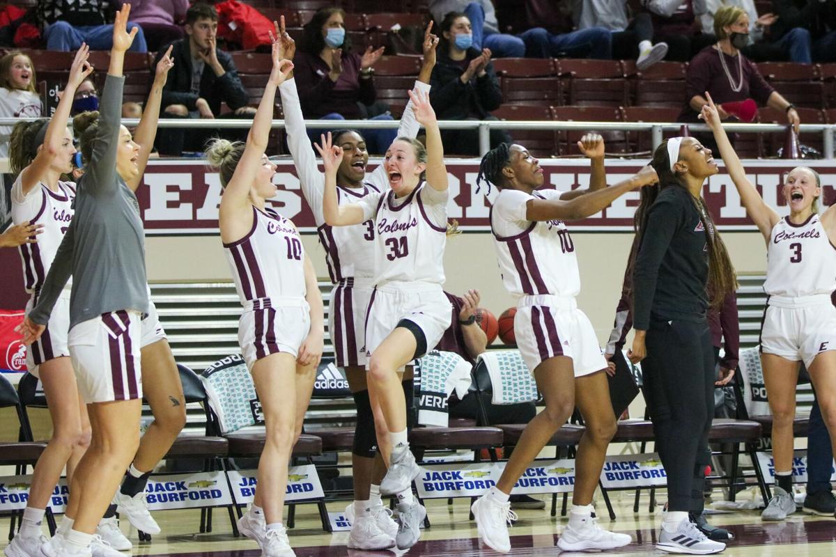 EKU bench celebrates