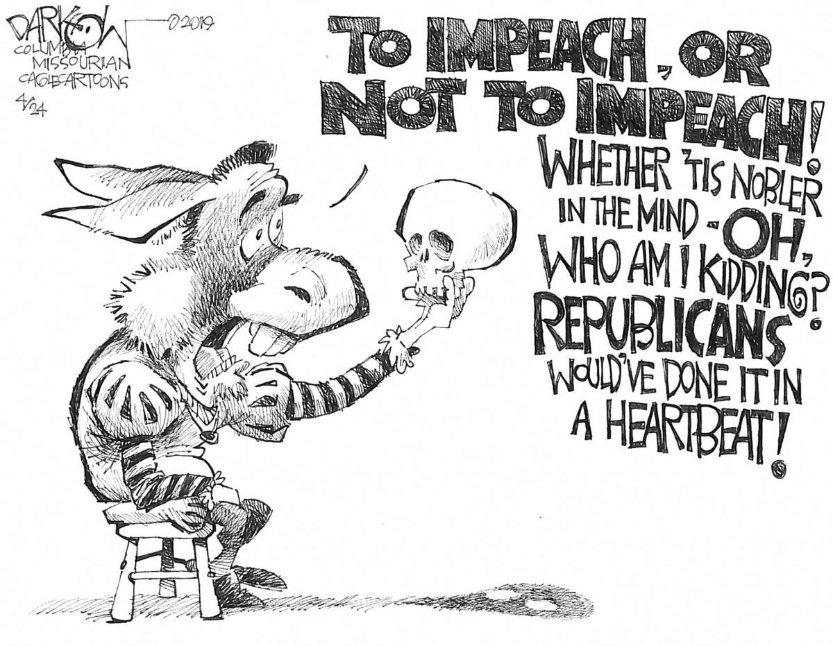 Image result for cartoons about democrats avoiding impeachment