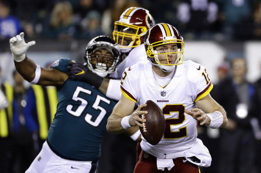 Wentz tosses for 2 TDs, leads Eagles over Redskins 28-13