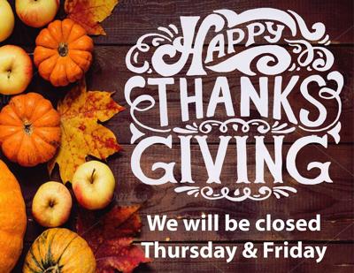 Fpu Closes Thanksgiving Business Finance Elkvalleytimes Com