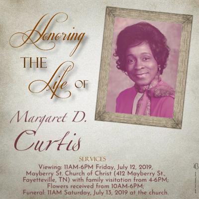 Margaret D. Curtis obituary