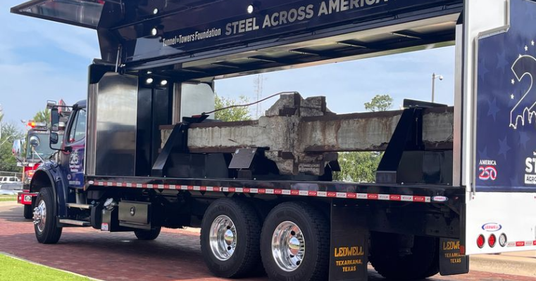 Steel Across America delivers piece of steel from 9/11 tower TRACY GLADNEY, KTBS Contributing Writer Jun 3, 2026 57 mins ago