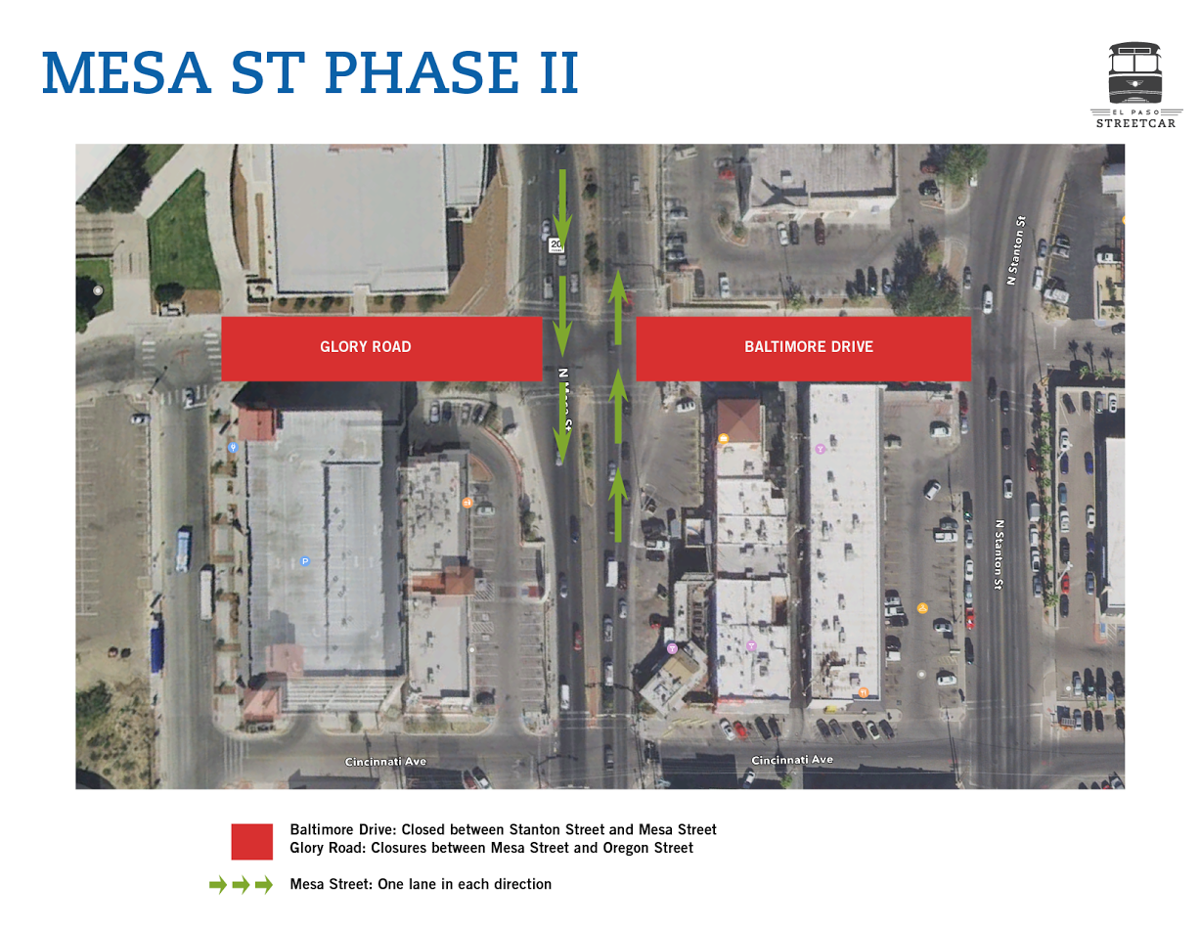 Ep Streetcar Mesa St Phase Ii Begins After 4th Of July Holiday Traffic Elpasoinc Com
