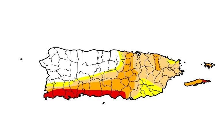 Sequía extrema retrocede a 9.3% del territorio de Puerto Rico, pero 2.5 millones siguen afectados