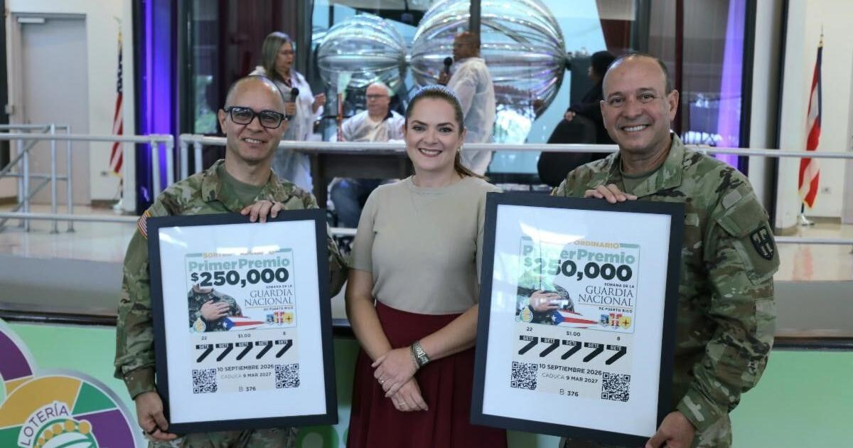 Lotería de Puerto Rico lanza billete conmemorativo en honor a la Guardia Nacional