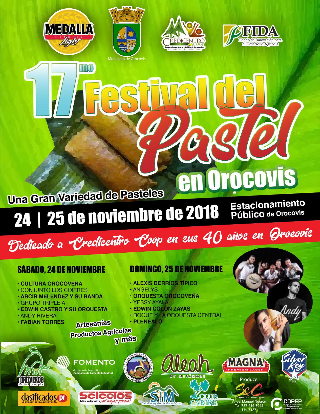 Celebran el 17mo Festival Nacional del Pastel en Orocovis Regionales