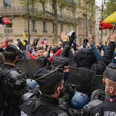 Al menos 45 detenidos en protestas por el Día del Trabajador en París
