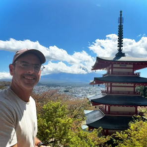 Carlos en Monte Fuji